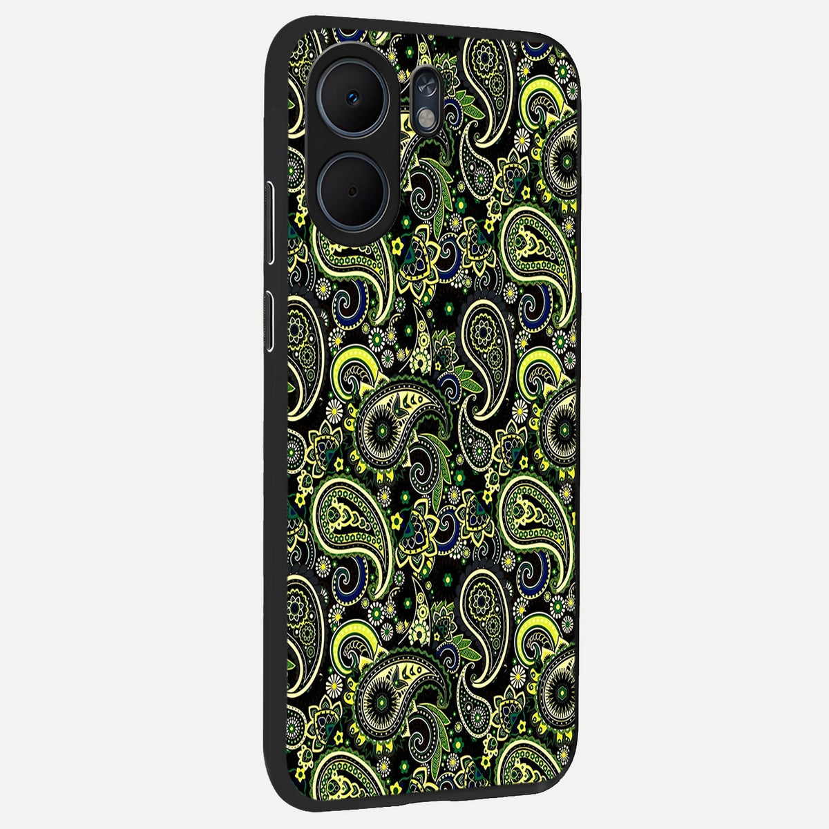  Green Lemon back cover For Oppo A5x 5G slim fit glass case with vibrant aesthetic design