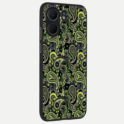  Green Lemon back cover For Oppo A5x 5G slim fit glass case with vibrant aesthetic design