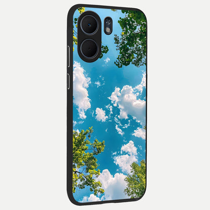  Green Moon Energy back cover For Oppo A5x 5G slim fit glass case with vibrant aesthetic design