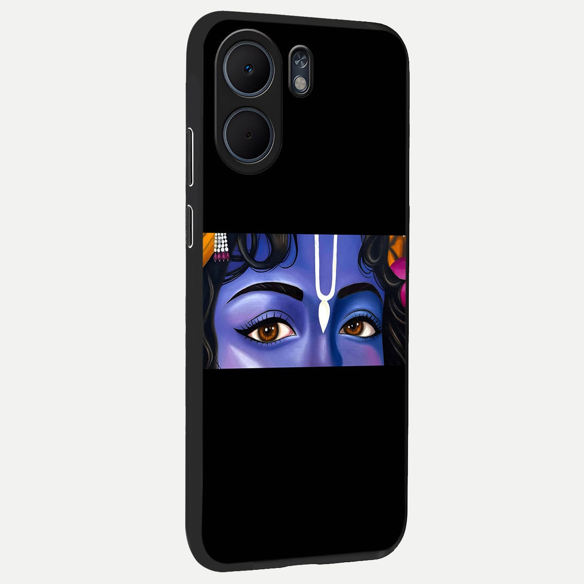  Krishna Eye back cover For Oppo A5x 5G slim fit glass case with vibrant aesthetic design