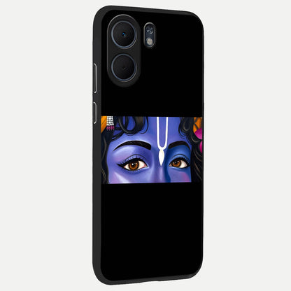  Krishna Eye back cover For Oppo A5x 5G slim fit glass case with vibrant aesthetic design