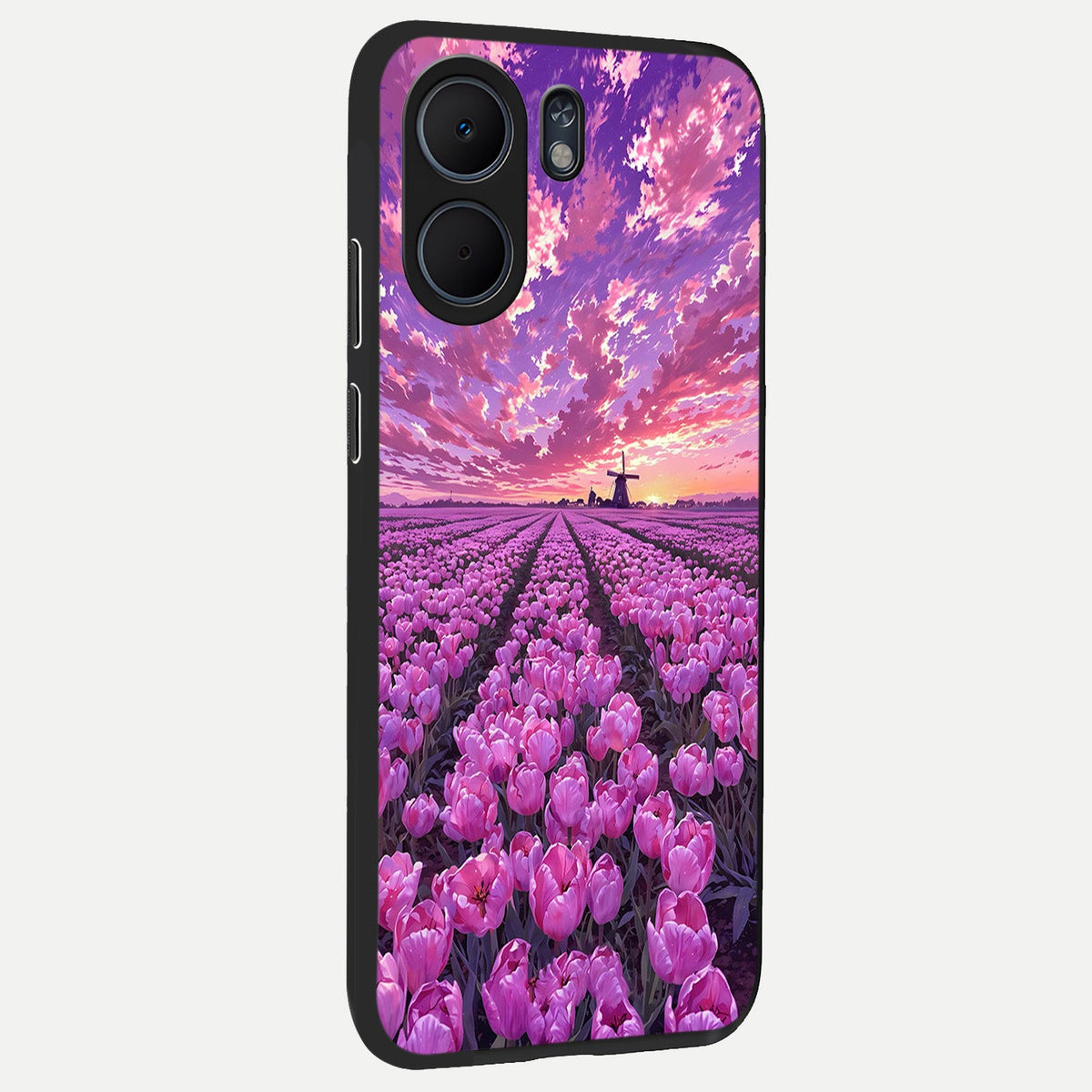  Lavender Dream Skies back cover For Oppo A5x 5G slim fit glass case with vibrant aesthetic design