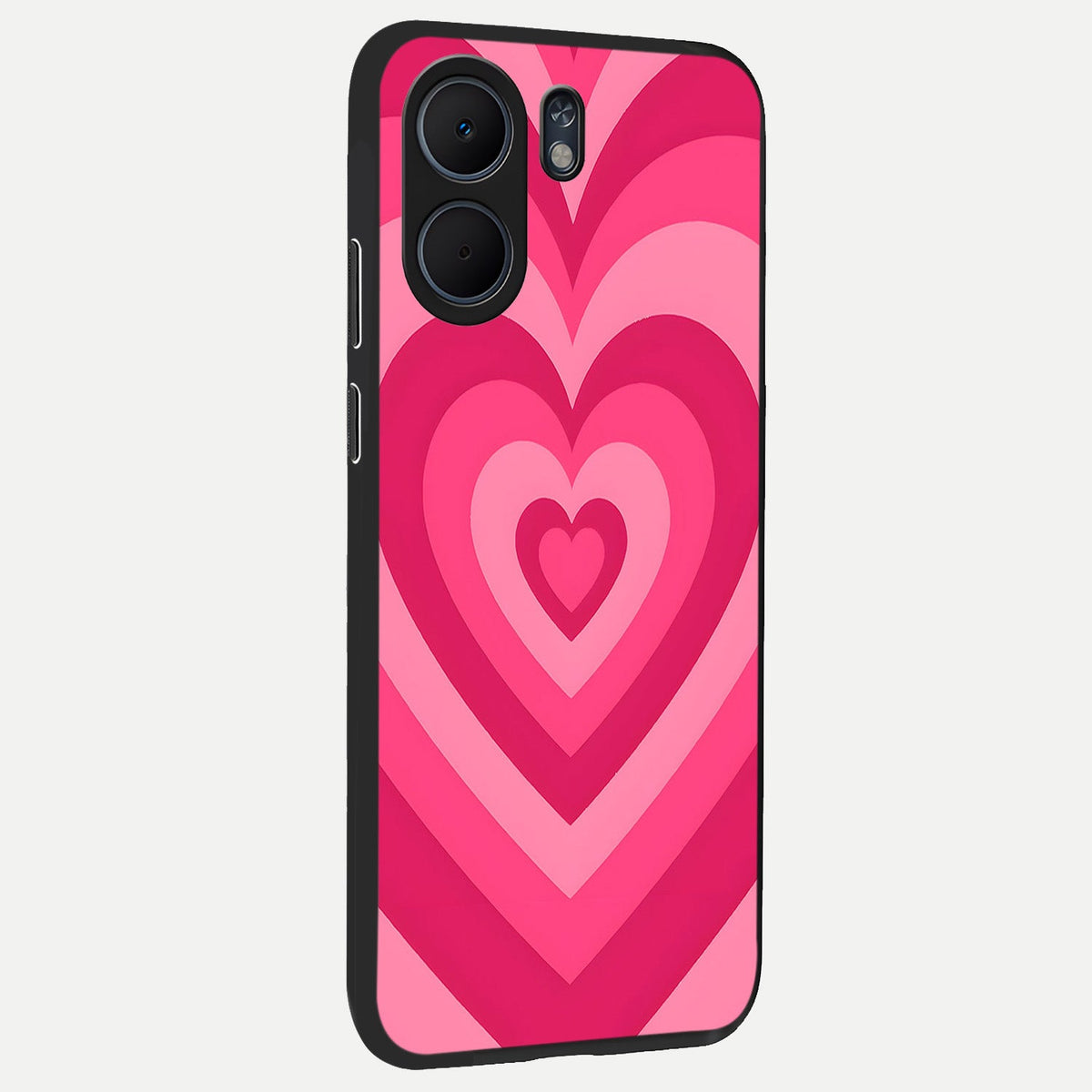  Layered Love Hearts back cover For Oppo A5x 5G slim fit glass case with vibrant aesthetic design