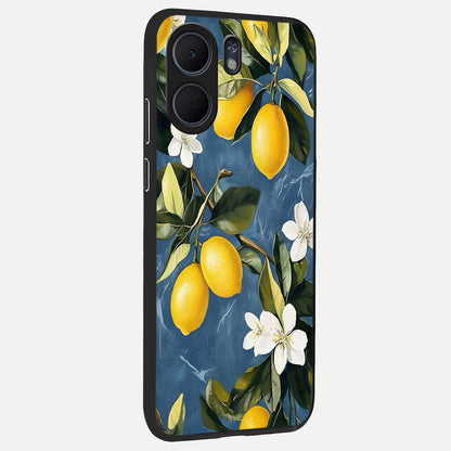 Lemon Dream Garden back cover For Oppo A5x 5G slim fit glass case with vibrant aesthetic design