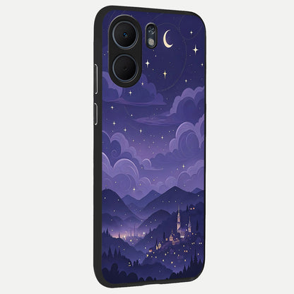  Minimal Night View back cover For Oppo A5x 5G slim fit glass case with vibrant aesthetic design