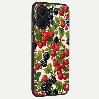  Mixed Berry Collage back cover For Oppo A5x 5G slim fit glass case with vibrant aesthetic design