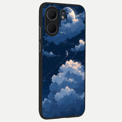  Moon Dream Haze back cover For Oppo A5x 5G slim fit glass case with vibrant aesthetic design