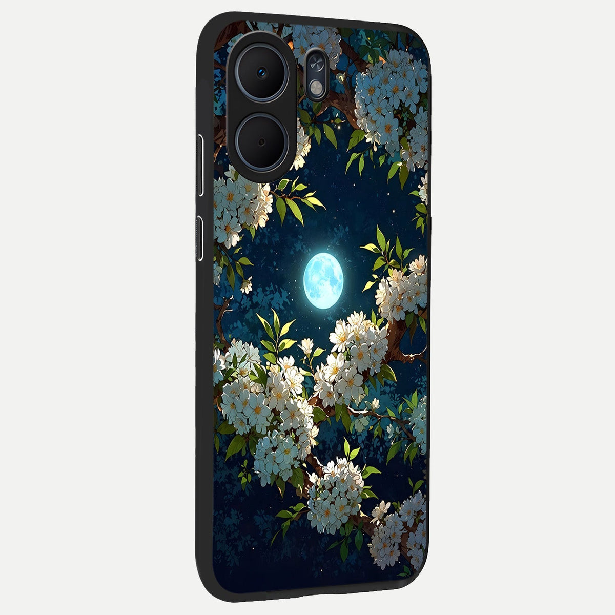  Moonlit Blossom Dream back cover For Oppo A5x 5G slim fit glass case with vibrant aesthetic design