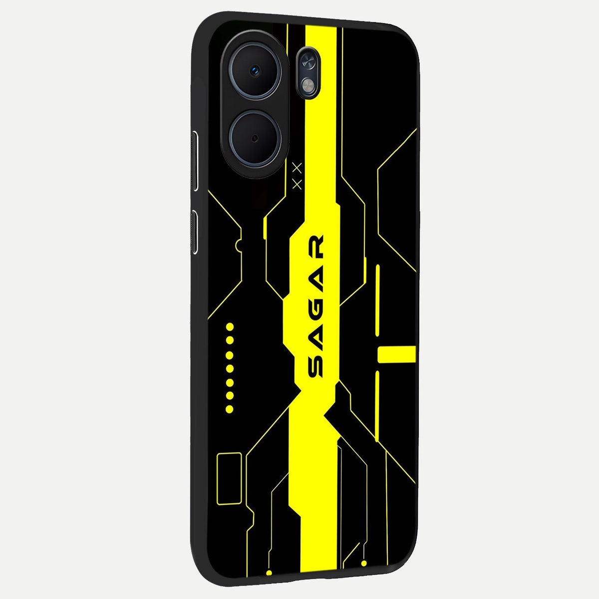  Neon CYBERPUNK Custom Name back cover For Oppo A5x 5G slim fit glass case with vibrant aesthetic design