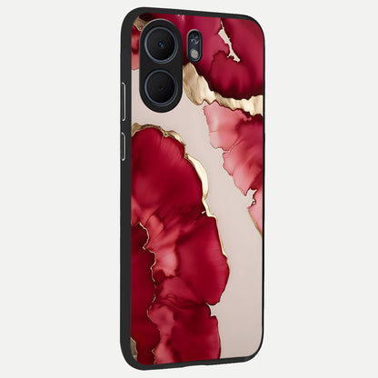  Pink And White Marble back cover For Oppo A5x 5G slim fit glass case with vibrant aesthetic design