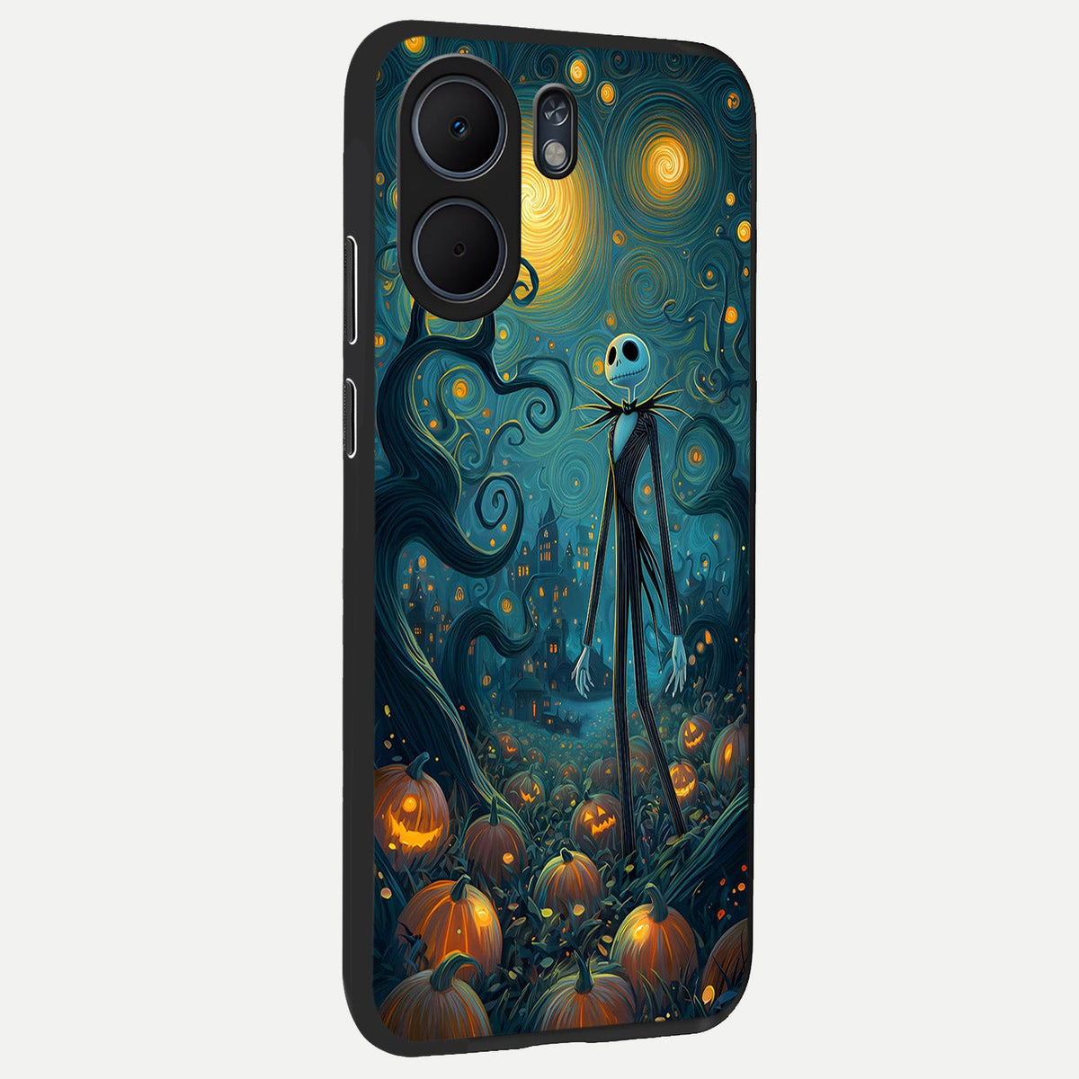  Pumpkin Moonlight Tale back cover For Oppo A5x 5G slim fit glass case with vibrant aesthetic design
