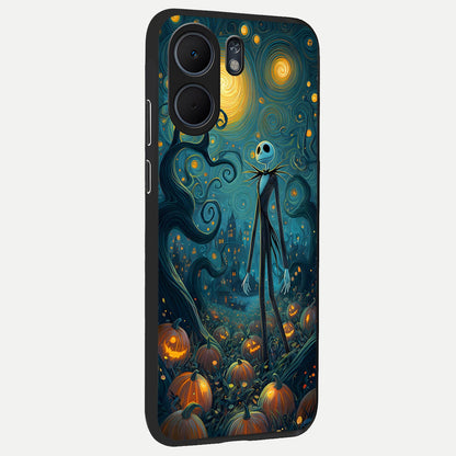  Pumpkin Moonlight Tale back cover For Oppo A5x 5G slim fit glass case with vibrant aesthetic design