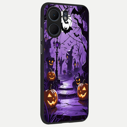  Pumpkin Patch Halloween back cover For Oppo A5x 5G slim fit glass case with vibrant aesthetic design