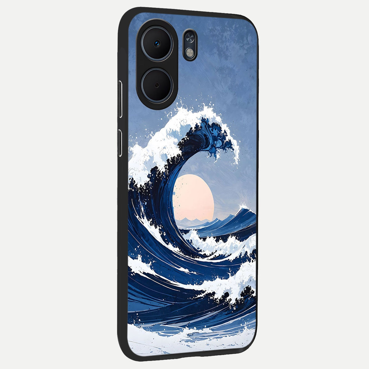  Rising Tide Power back cover For Oppo A5x 5G slim fit glass case with vibrant aesthetic design