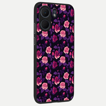  Rose Garden Twilight back cover For Oppo A5x 5G slim fit glass case with vibrant aesthetic design