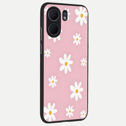  Soft Daisy Bliss back cover For Oppo A5x 5G slim fit glass case with vibrant aesthetic design