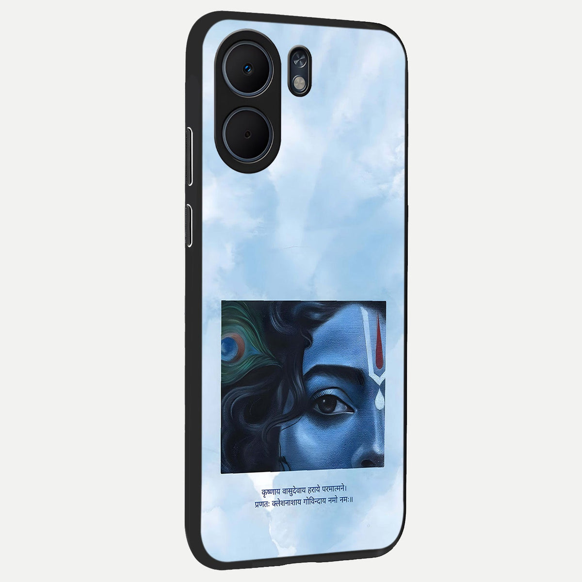  Spiritual Krishna back cover For Oppo A5x 5G slim fit glass case with vibrant aesthetic design