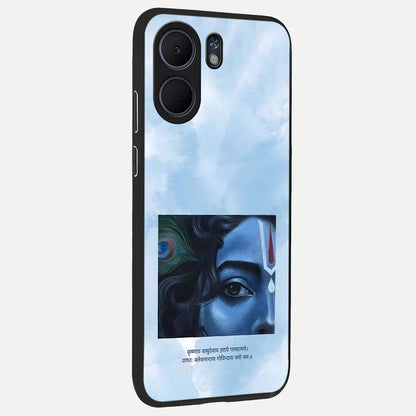  Spiritual Krishna back cover For Oppo A5x 5G slim fit glass case with vibrant aesthetic design