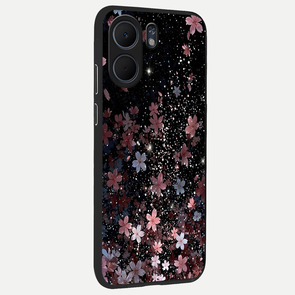  Starlit Flower Dreams back cover For Oppo A5x 5G slim fit glass case with vibrant aesthetic design