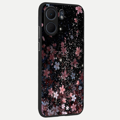  Starlit Flower Dreams back cover For Oppo A5x 5G slim fit glass case with vibrant aesthetic design