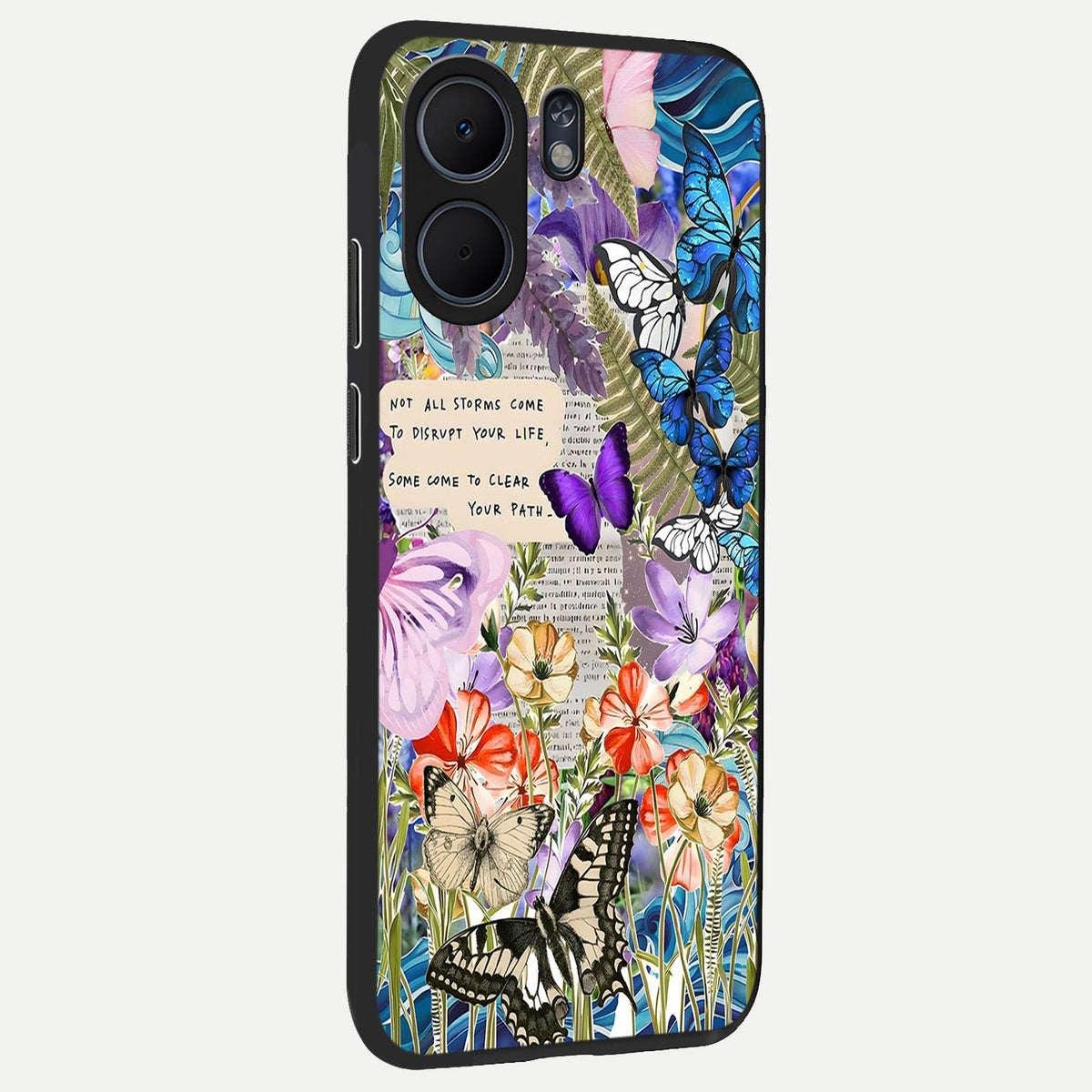  Storm Path Bloom back cover For Oppo A5x 5G slim fit glass case with vibrant aesthetic design