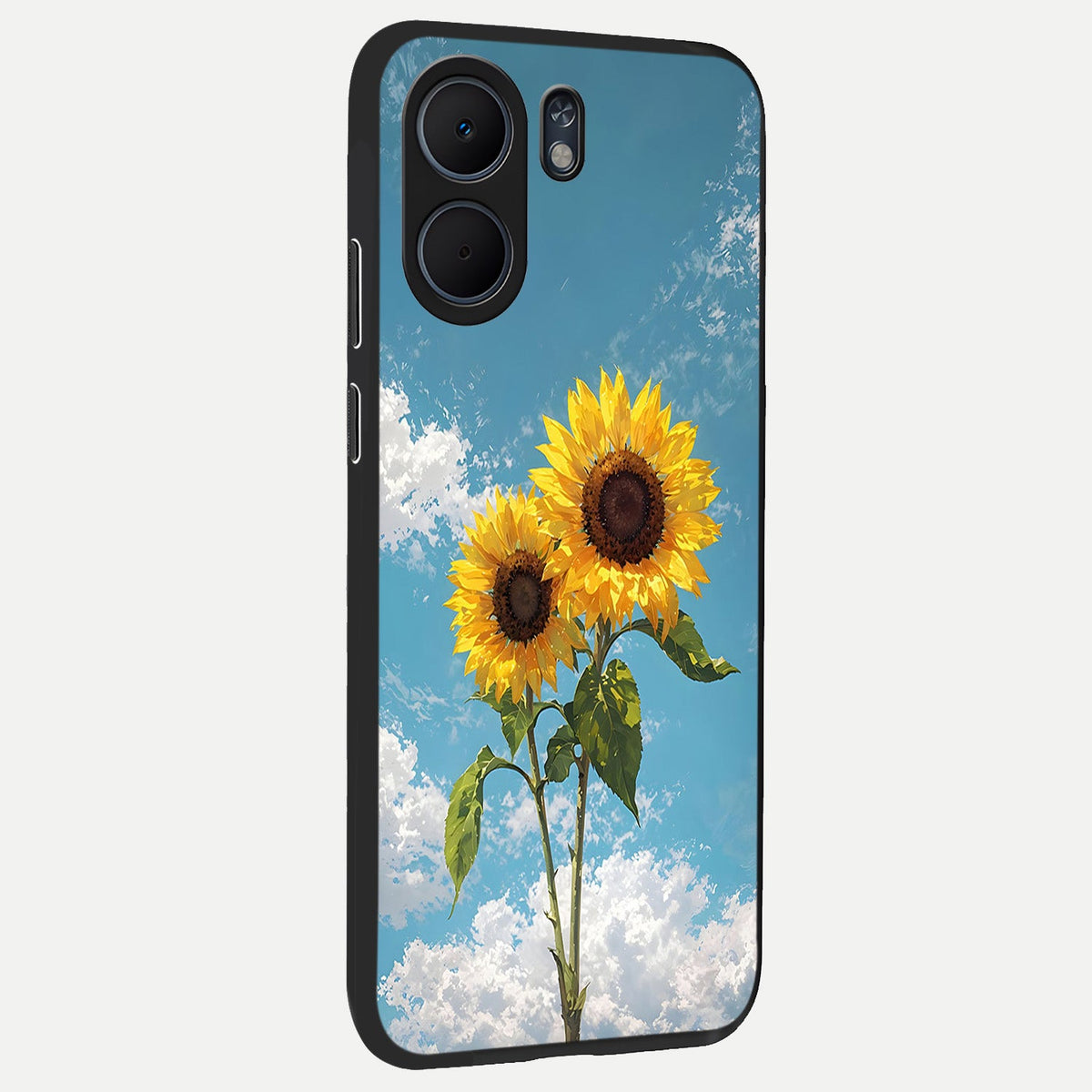  Sunlit Daisy Glow back cover For Oppo A5x 5G slim fit glass case with vibrant aesthetic design