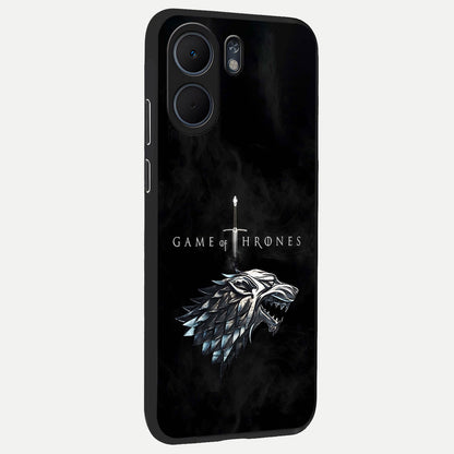  Throne Wolf Legacy back cover For Oppo A5x 5G slim fit glass case with vibrant aesthetic design