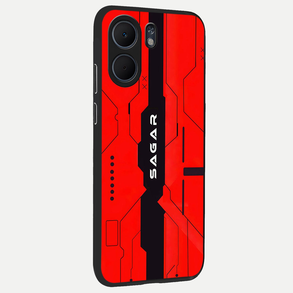 Voltage Rise CYBERPUNK Custom Name back cover For Oppo A5x 5G slim fit personalized glass case with bold cyberpunk design