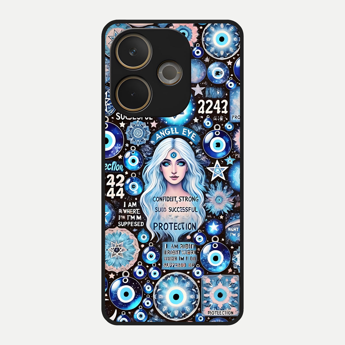  Angel Aura Shield Glass Case For Oppo A5 Pro back cover – full design glossy printed glass finish
