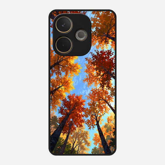  Autumn Sky Rise Glass Case For Oppo A5 Pro back cover – full design glossy printed glass finish