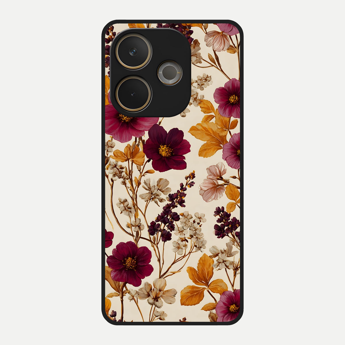  Autumn Wine Bloom Glass Case For Oppo A5 Pro back cover – full design glossy printed glass finish