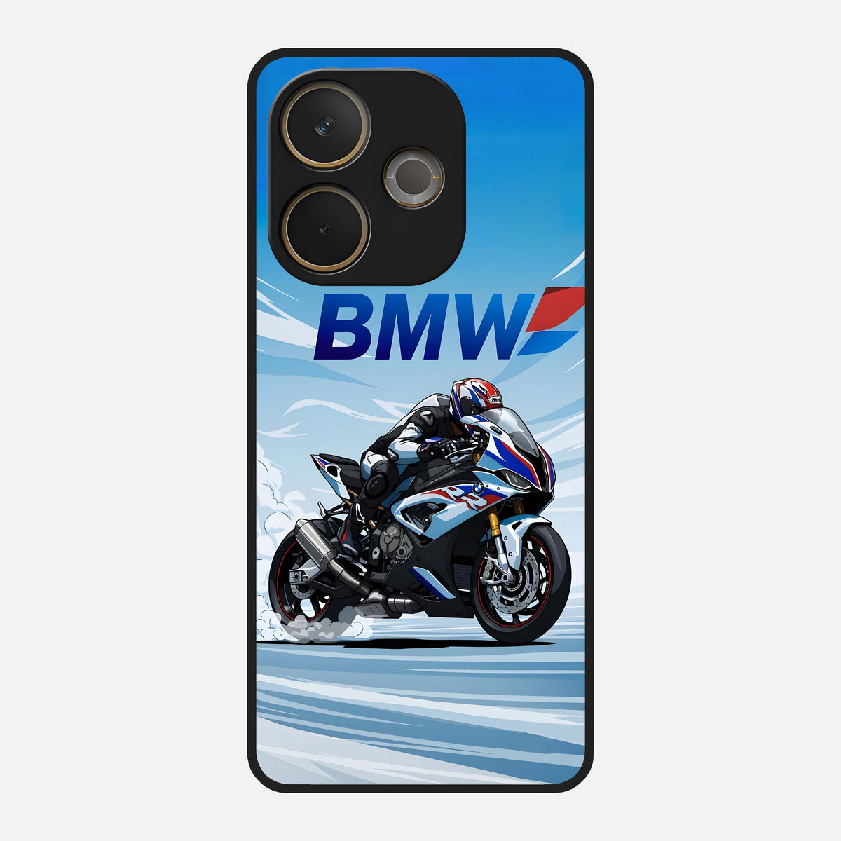  BMW Power Drift Glass Case For Oppo A5 Pro back cover – full design glossy printed glass finish