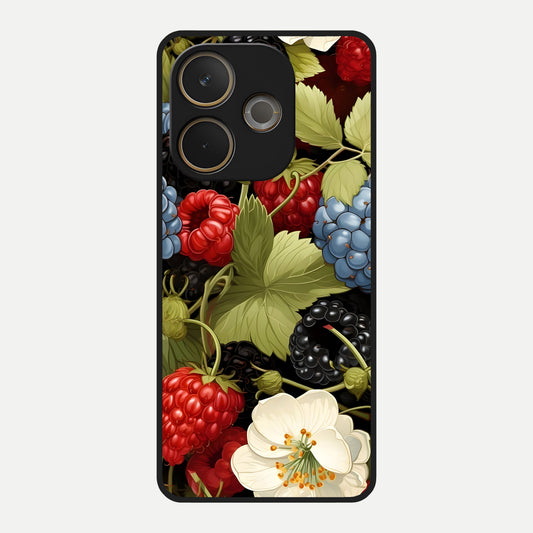  Berry Bloom Charm Glass Case For Oppo A5 Pro back cover – full design glossy printed glass finish