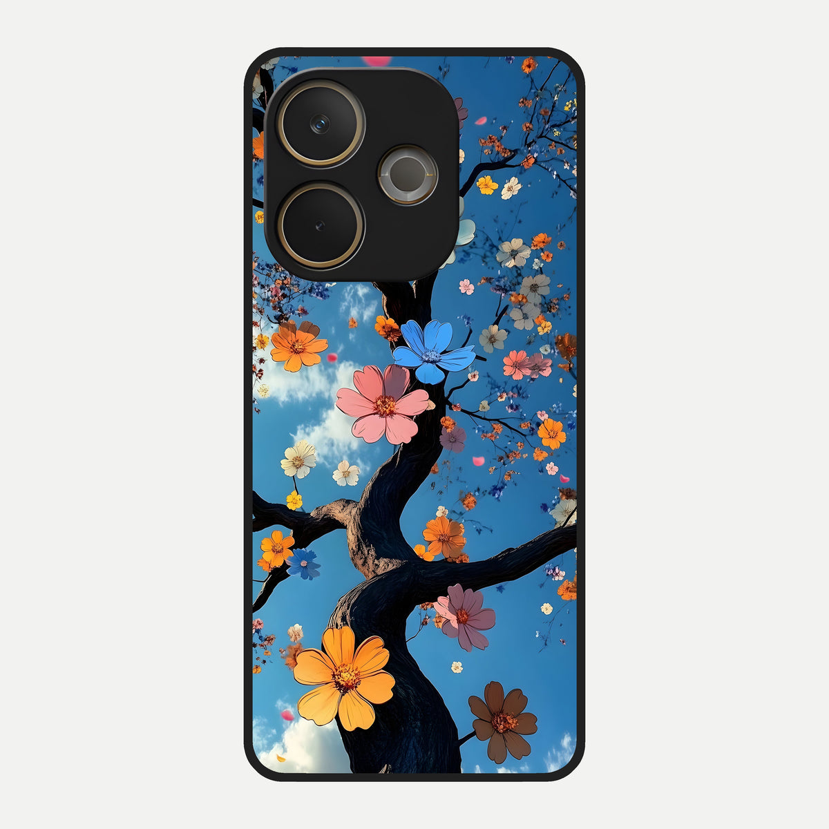  Blossom Dream Sky Glass Case For Oppo A5 Pro back cover – full design glossy printed glass finish