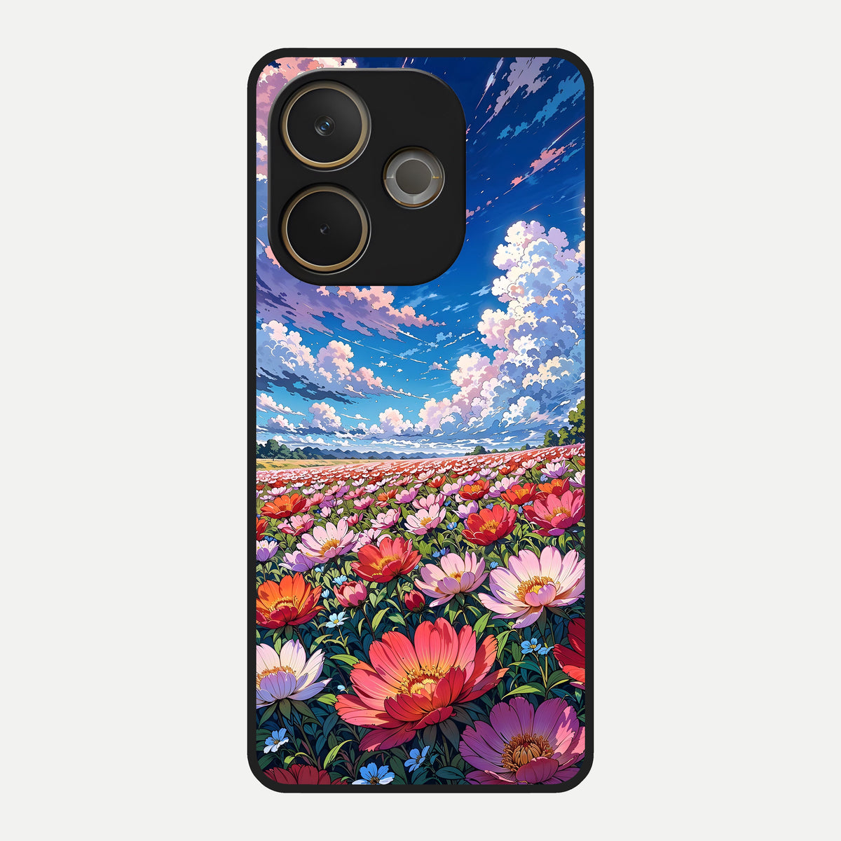  Blossom Sky Field Glass Case For Oppo A5 Pro back cover – full design glossy printed glass finish