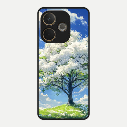  Blossom Sky Serenity Glass Case For Oppo A5 Pro back cover – full design glossy printed glass finish