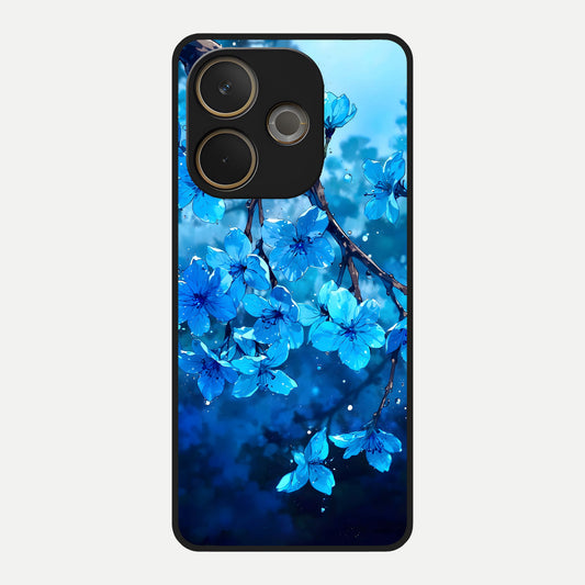  Blue Blossoms Branch Glass Case For Oppo A5 Pro back cover – full design glossy printed glass finish