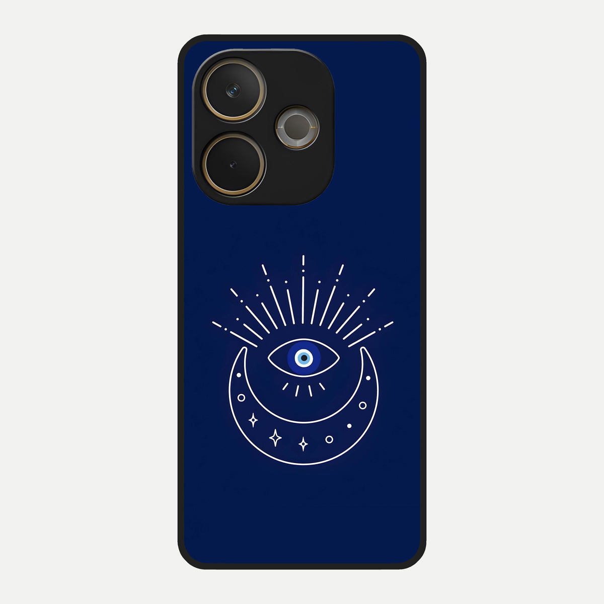  Blue Evil Eye Glass Case For Oppo A5 Pro back cover – full design glossy printed glass finish