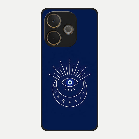  Blue Evil Eye Glass Case For Oppo A5 Pro back cover – full design glossy printed glass finish