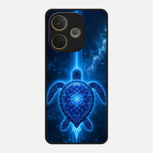  Blue Galaxy Turtle Glass Case For Oppo A5 Pro back cover – full design glossy printed glass finish