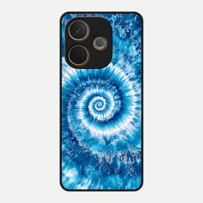  Blue Galaxy Wave Glass Case For Oppo A5 Pro back cover – full design glossy printed glass finish