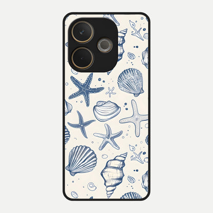  Blue Ocean Outline Glass Case For Oppo A5 Pro back cover – full design glossy printed glass finish