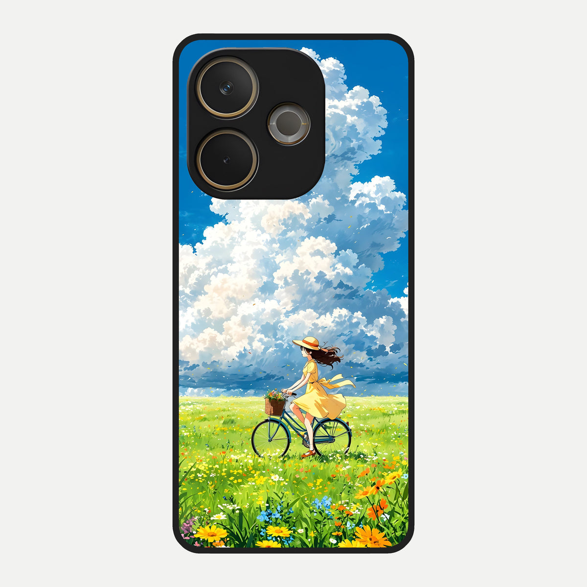  Breezy Meadow Ride Glass Case For Oppo A5 Pro back cover – full design glossy printed glass finish