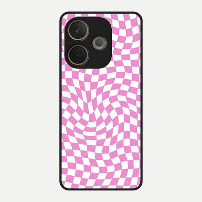  Bubblegum Check Wave Glass Case For Oppo A5 Pro back cover – full design glossy printed glass finish