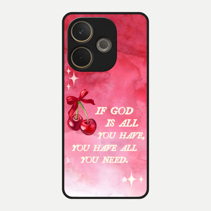  Cherry Quote Glass Case For Oppo A5 Pro back cover – full design glossy printed glass finish