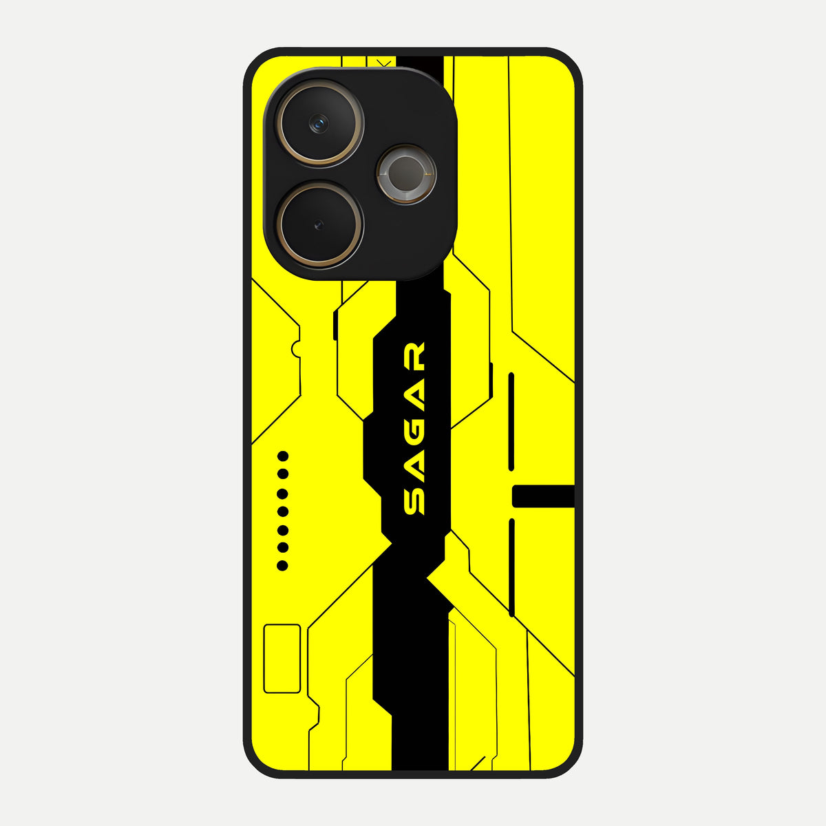  Circuit CYBERPUNK Custom Name Glass Case For Oppo A5 Pro back cover – full design glossy printed glass finish