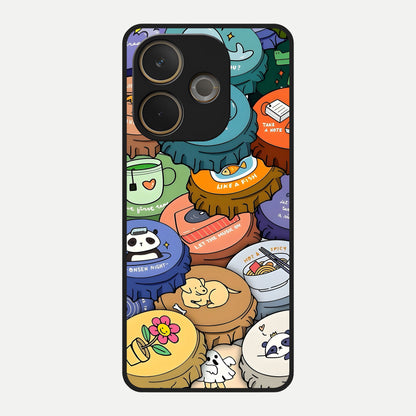  Coins Patterns Glass Case For Oppo A5 Pro back cover – full design glossy printed glass finish