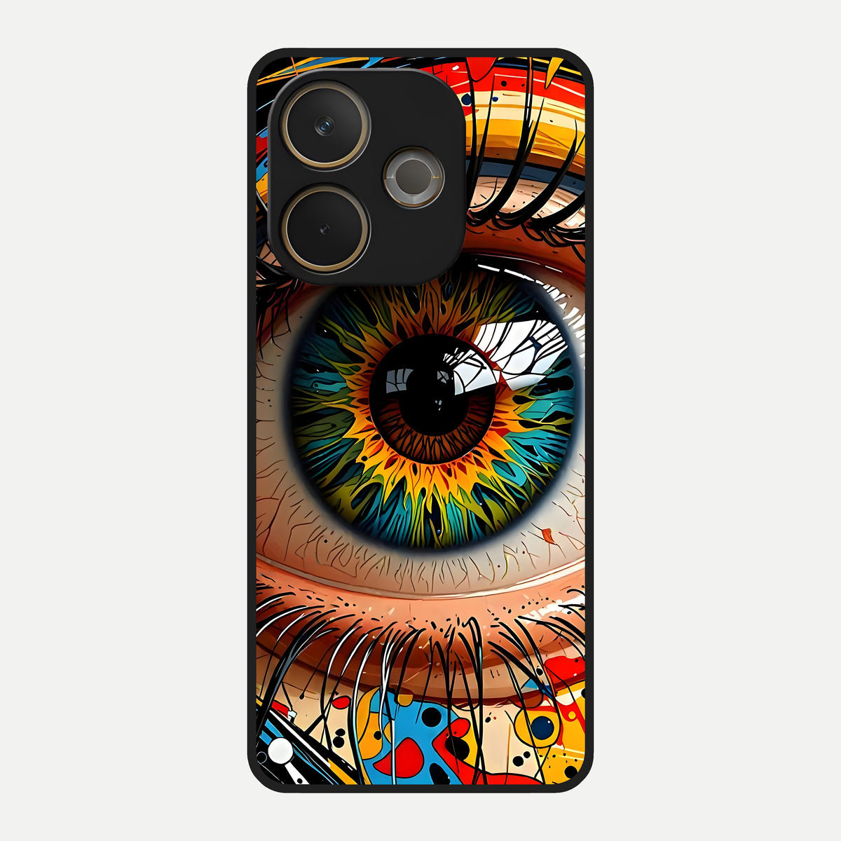  Colorful Eye Glass Case For Oppo A5 Pro back cover – full design glossy printed glass finish