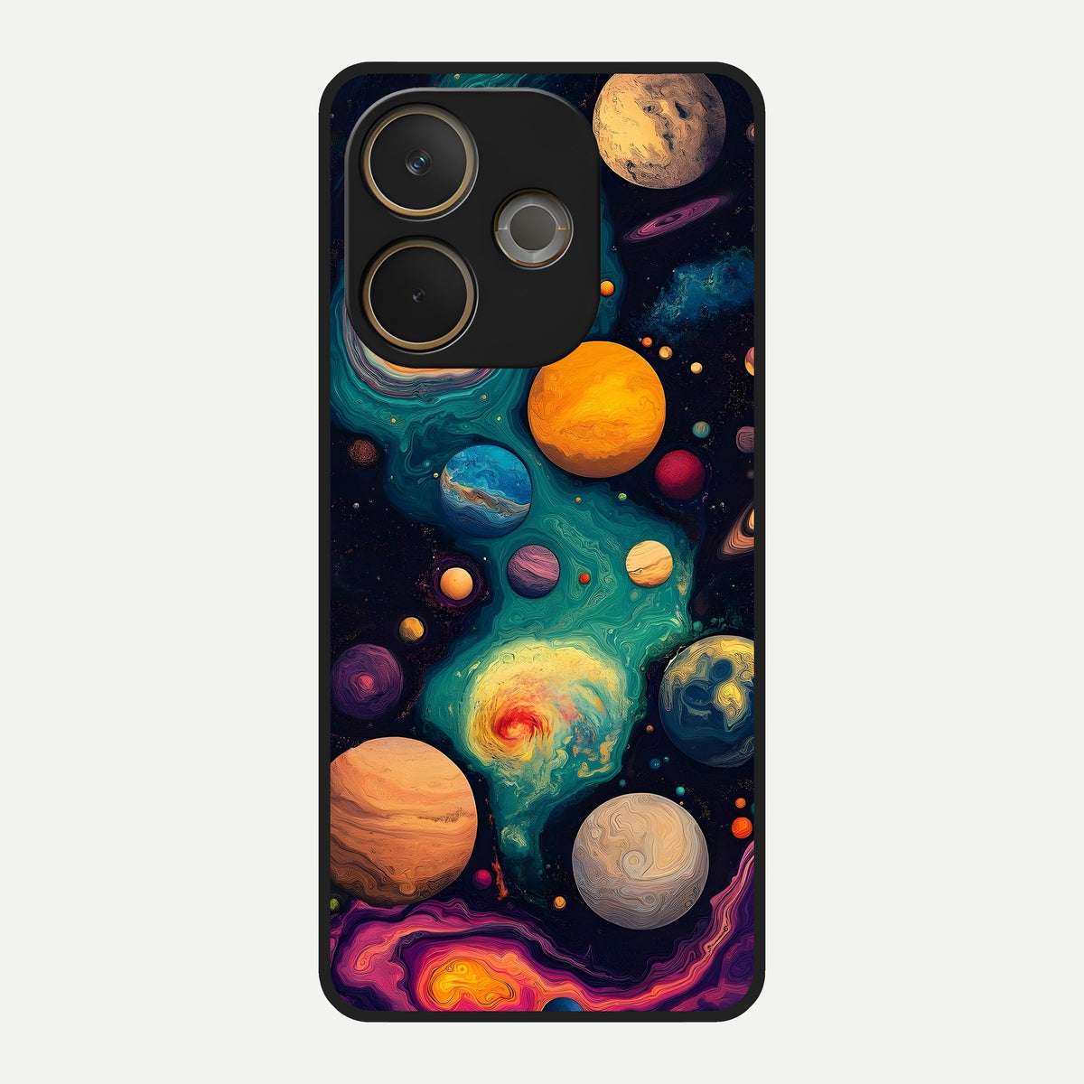  Cosmic Planet Journey Glass Case For Oppo A5 Pro back cover – full design glossy printed glass finish