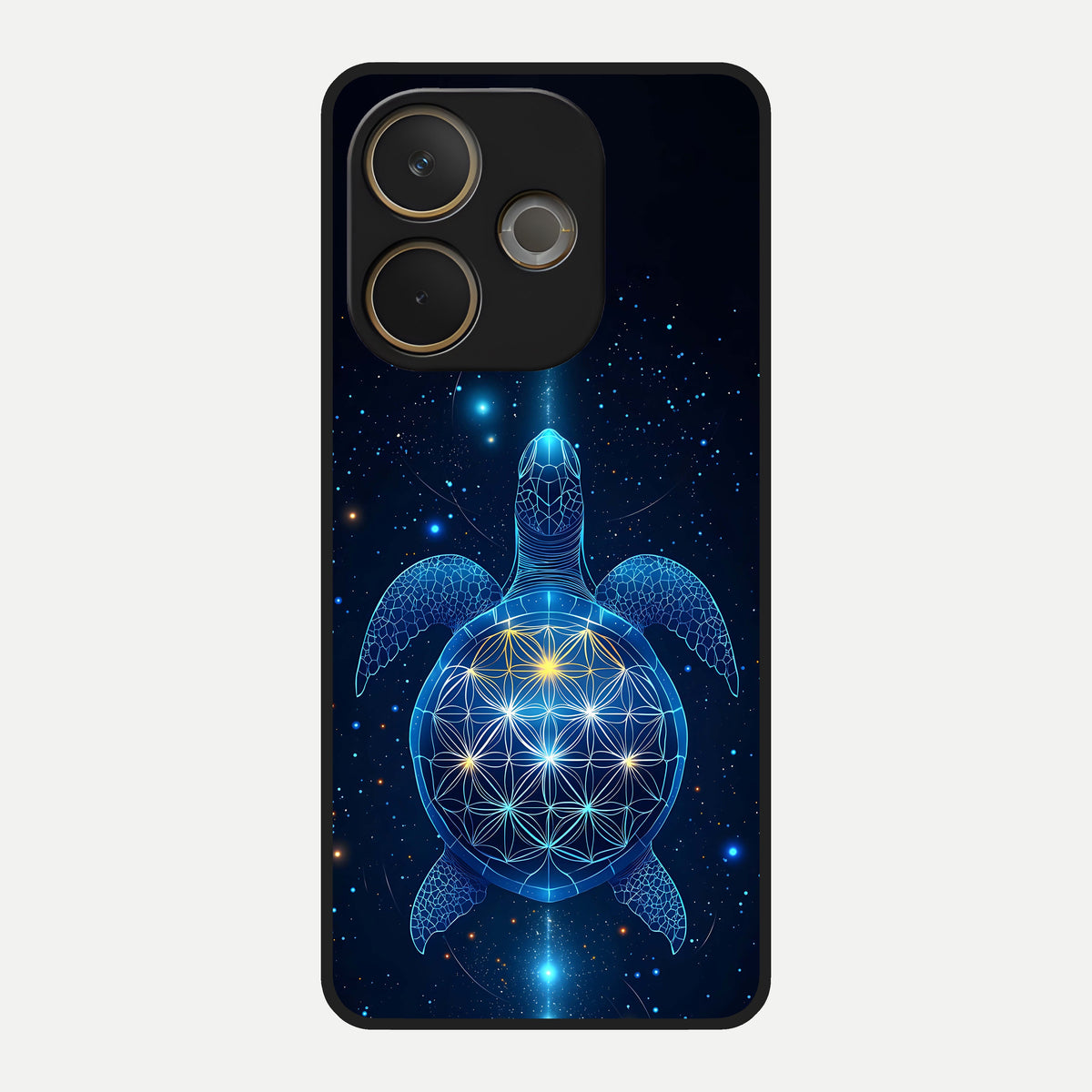  Crimson Blue Turtle Glass Case For Oppo A5 Pro back cover – full design glossy printed glass finish